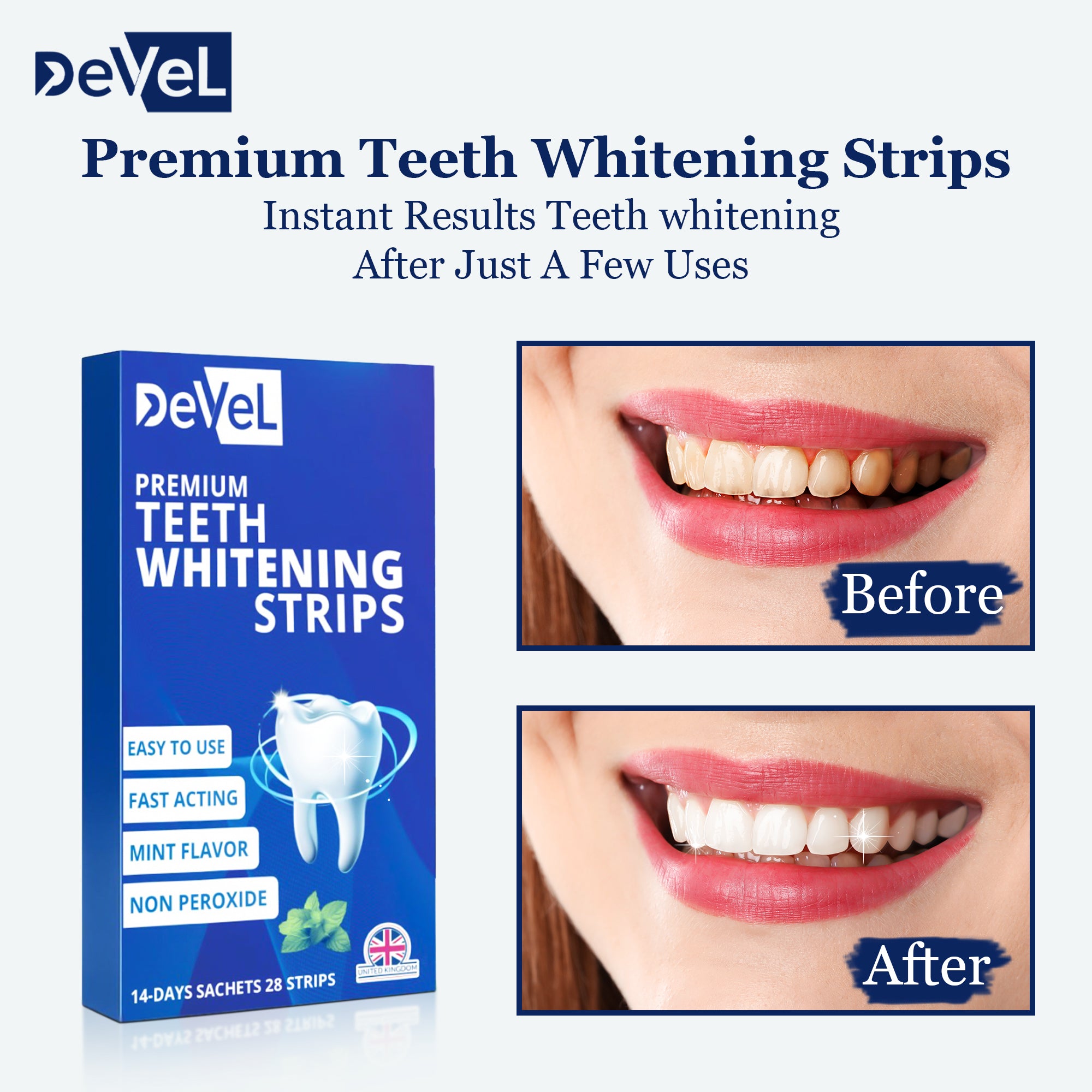 2 Pack- Teeth Whitening Strips